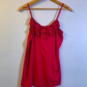 BANANA Republic Pink Ruffle Tank Top M